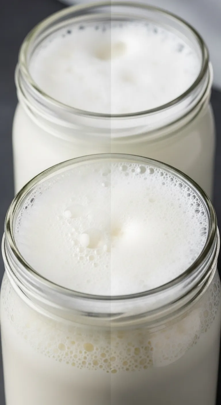 Comparison of froth textures between skim milk, almond milk, and heavy cream