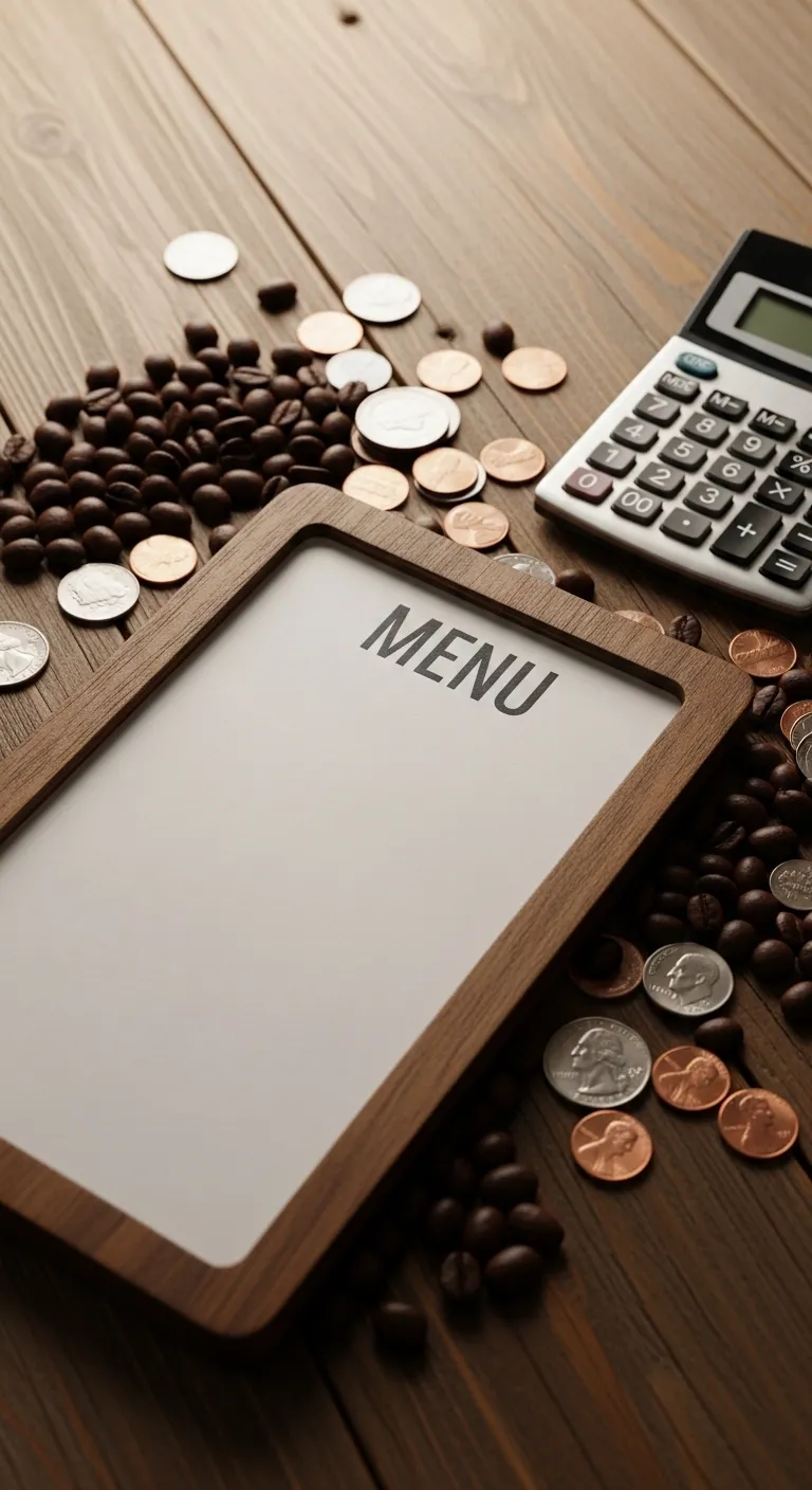 Cost breakdown of coffee modifications and syrups