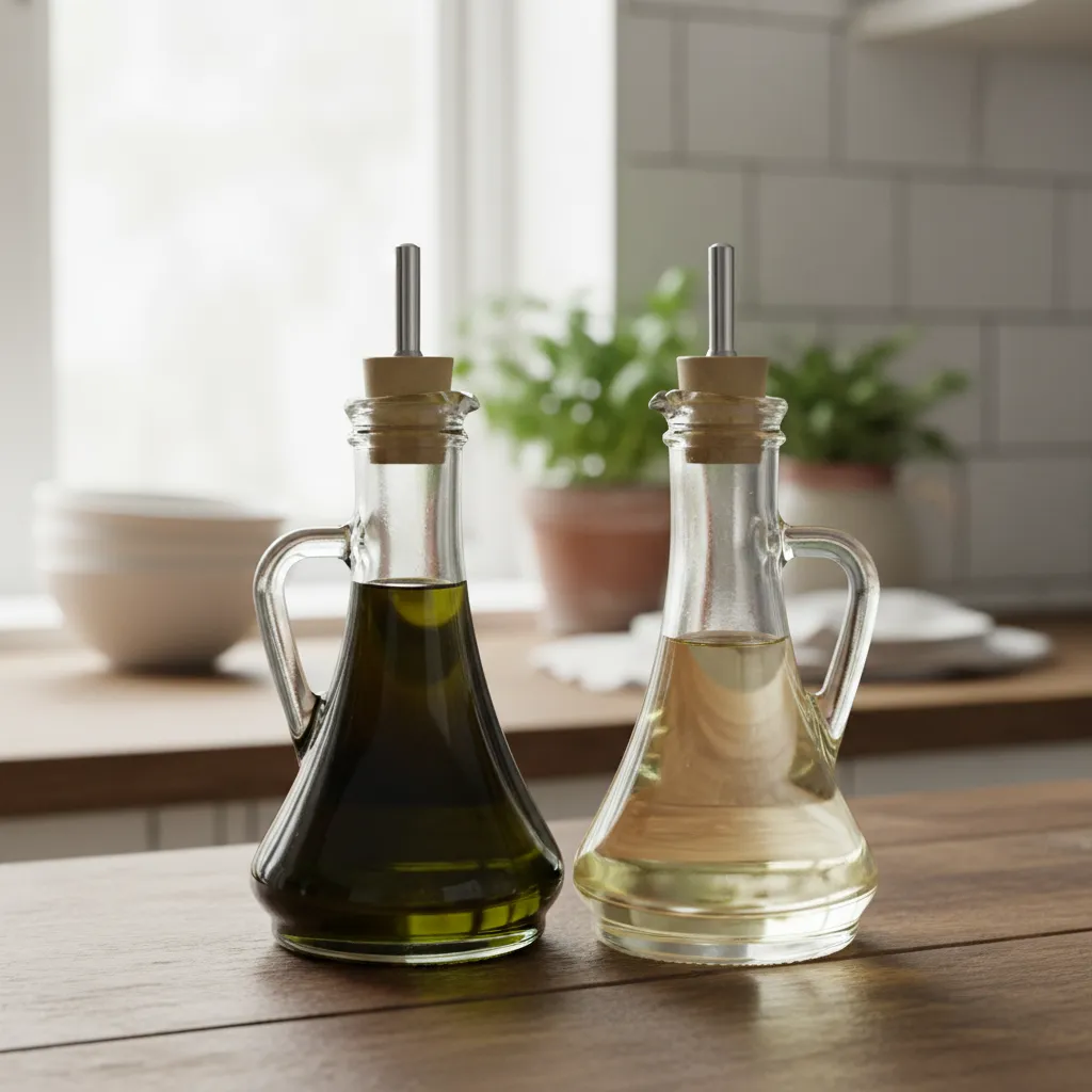 Comparison of olive oil and vegetable oil for salad dressing base
