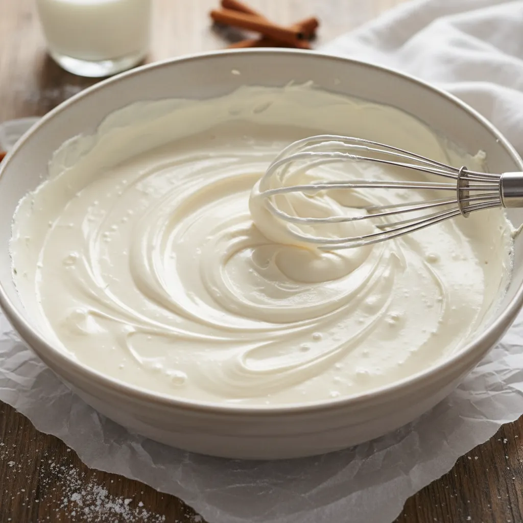 Ingredients for homemade cream cheese frosting