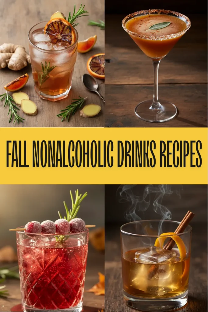 A smoked maple apple cider mocktail with a smoking cinnamon stick and orange peel garnish for autumn.