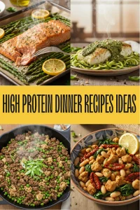 A sheet pan of roasted lemon garlic salmon with asparagus and a skillet of beef cauliflower rice stir-fry.