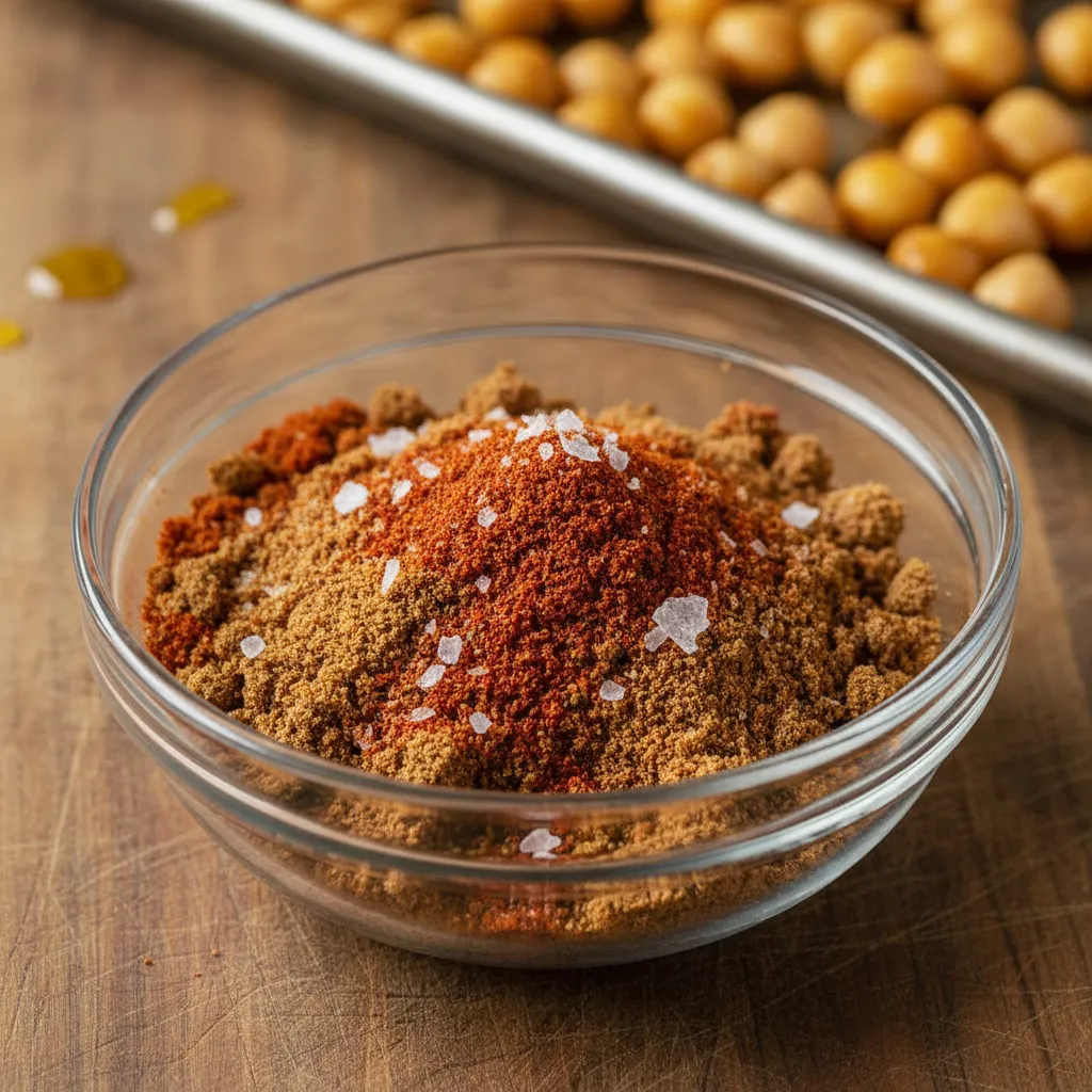 Mixed umami spice blend in a small glass bowl