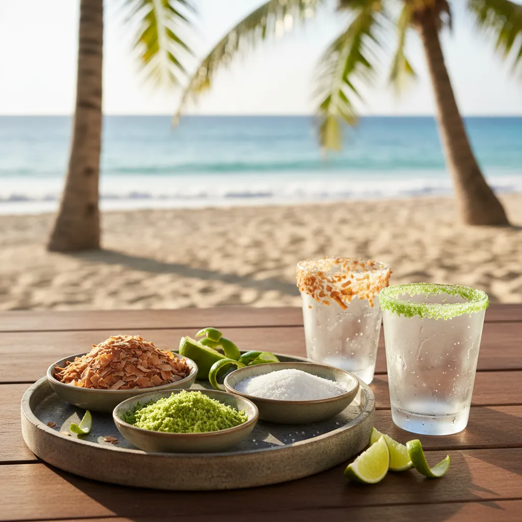 Lime zest and coconut flakes for garnish